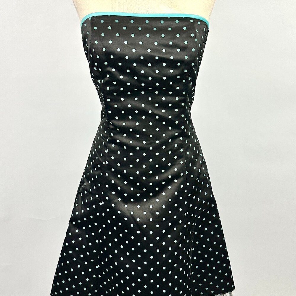 Vintage 1990s Black Aqua Homecoming Cocktail Dress | Jessica McClintock